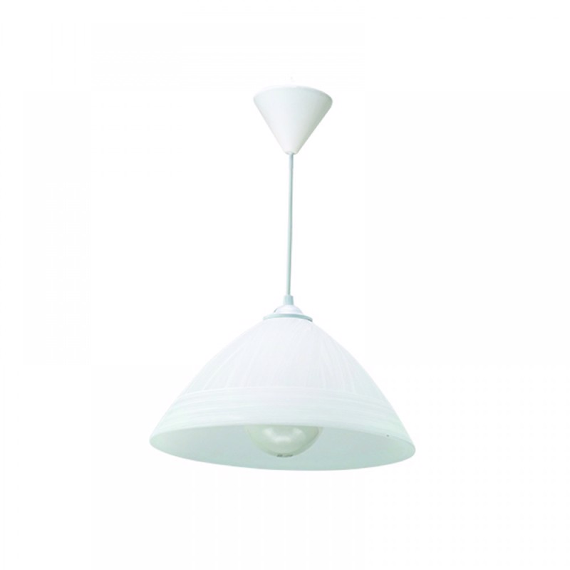 Φωτιστικά agiovlasitishome - ΣΗΜΑΝΤΙΚΟ: Σε περίπτωση διαφοράς τιμής από το κατάστημα ισχύει παντα και μόνο η τιμή του καταστήματος INLIGHT ΦΩΤΙΣΤΙΚΟ ΟΡΟΦΗΣ ΚΡΕΜΑΣΤΟ ΓΥΑΛΙΝΟ ΛΕΥΚΟ E27 Φ30